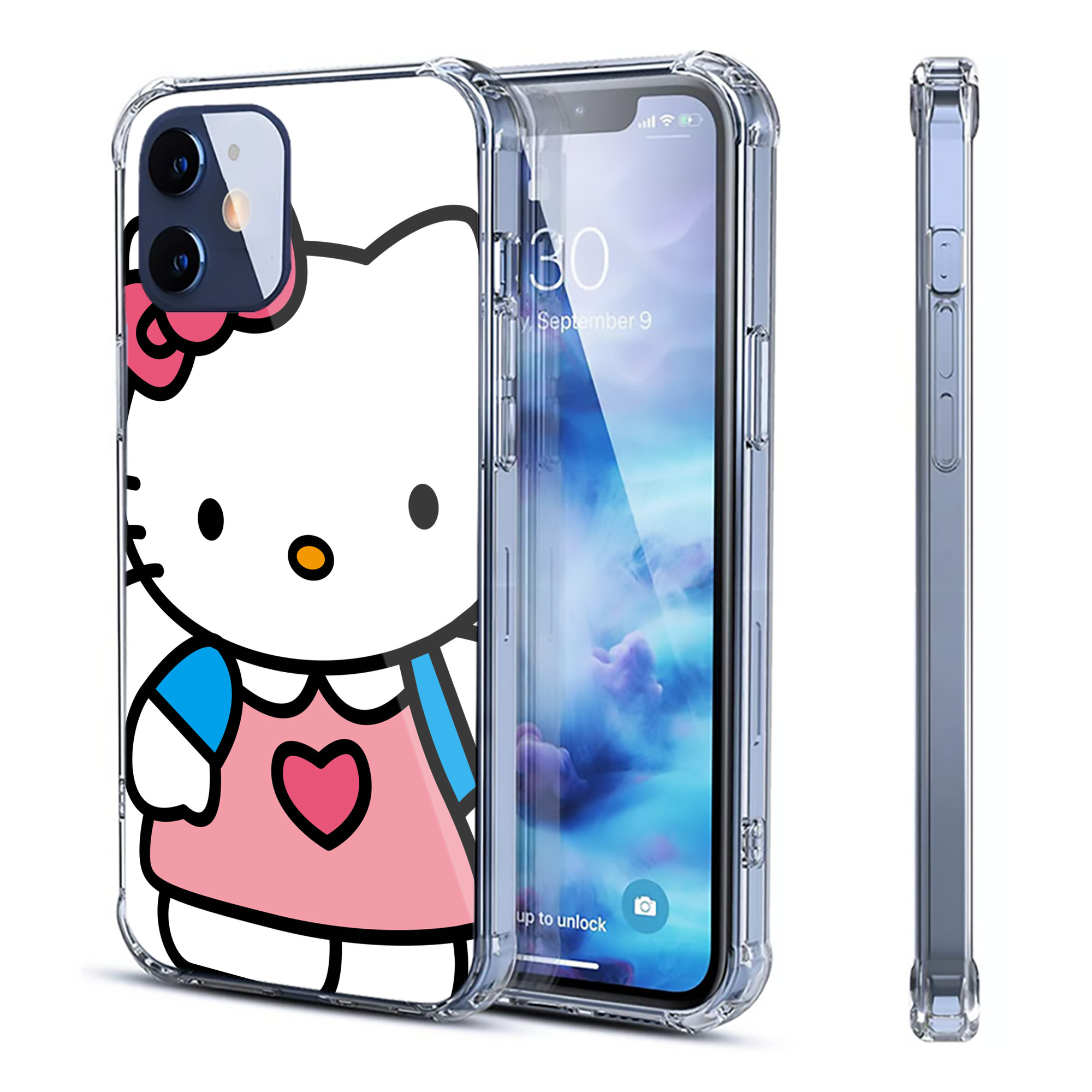 （画像用） Hello Kitty ハローキティ 【iPhone 12シリーズ対応】透明スマホケース（クリアソフトケース）